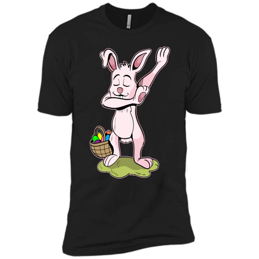 Dabbing Easter Bunny Shirt Kids Hip Hop Dab Dance Gift Next Level Premium Short Sleeve Tee