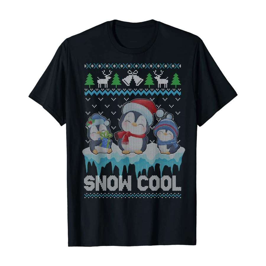 Penguin Snow Cool Winter Santa Ornaments Penguin Christmas T-Shirt Christmas Gift Ideas