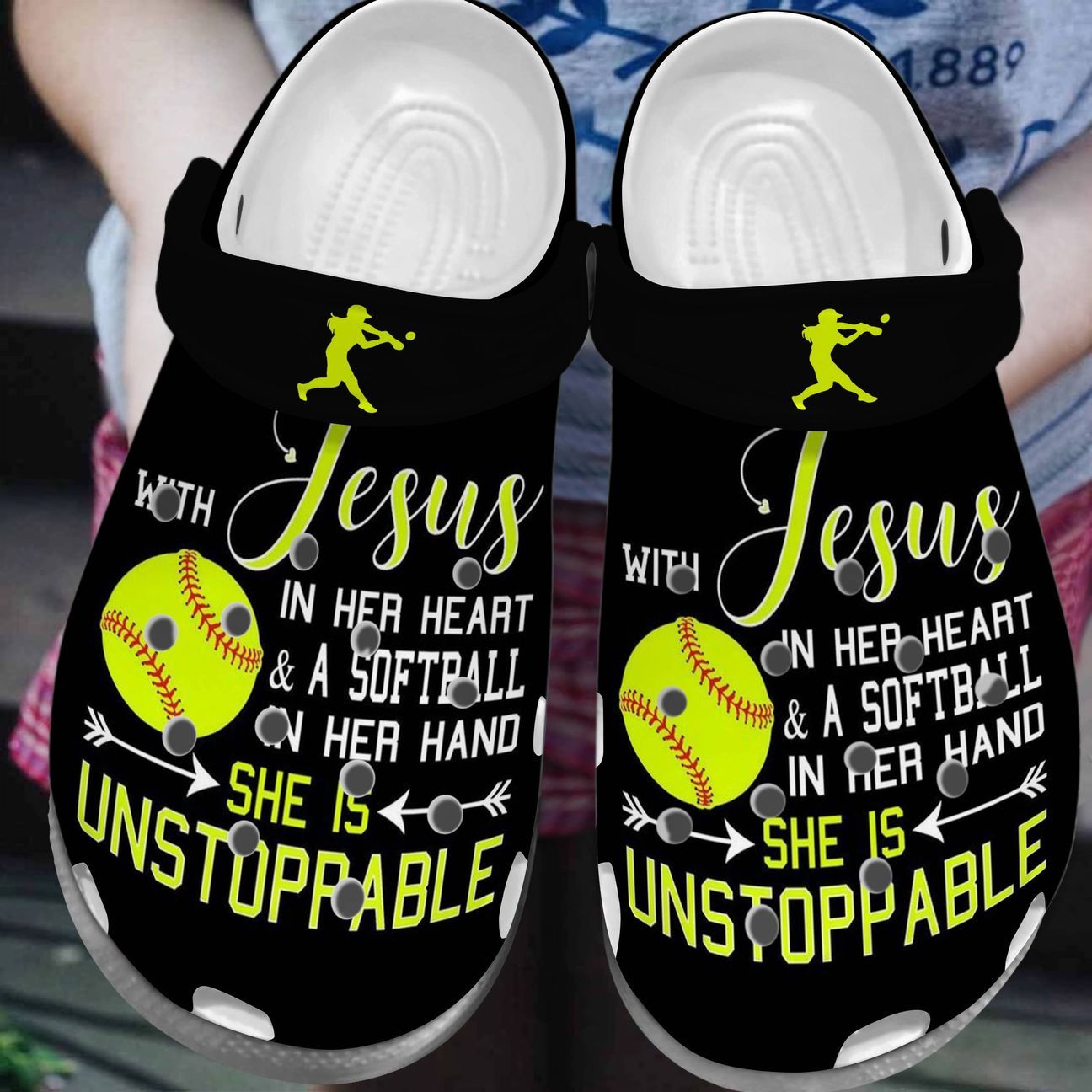 Softball Personalized Clog, Custom Name, Text, Color, Number Fashion Style For Women, Men, Kid, Print 3D Unstoppable