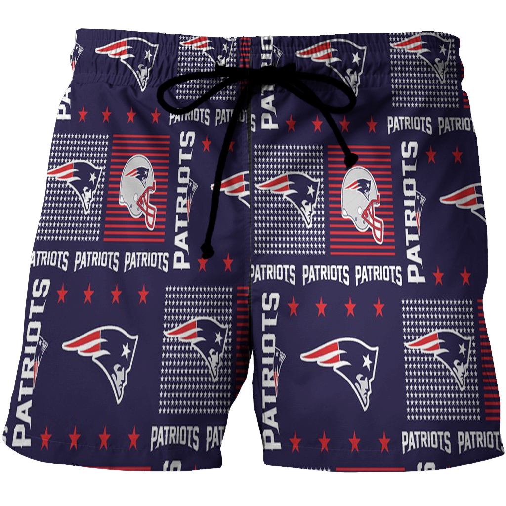 New England Patriots12 3D All Over Print Summer Beach Hawaiian Short