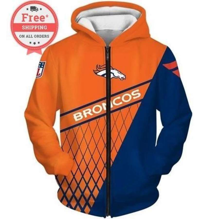 Denver Broncos Hoodie 3D Style3225 All Over Printed