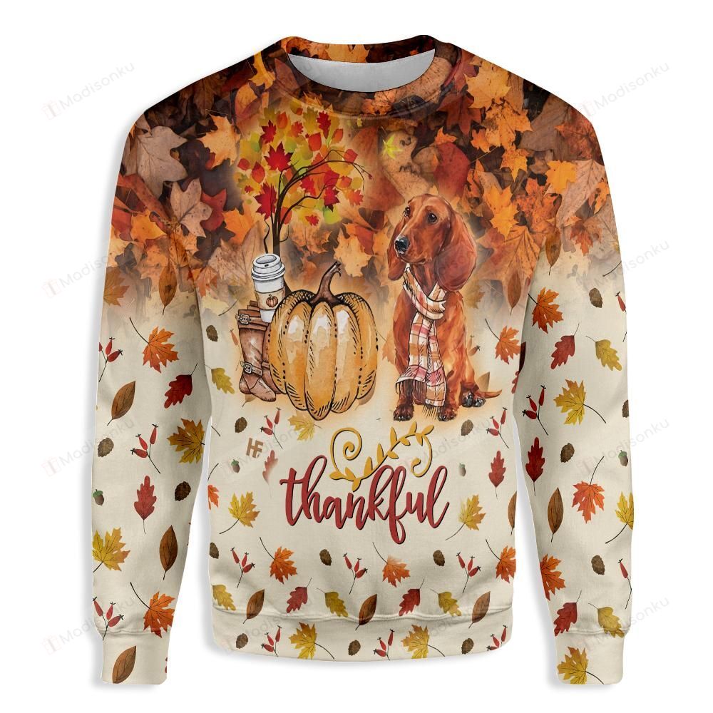 Vibe Dog And Fall Ugly Christmas Sweater, All Over Print Sweatshirt