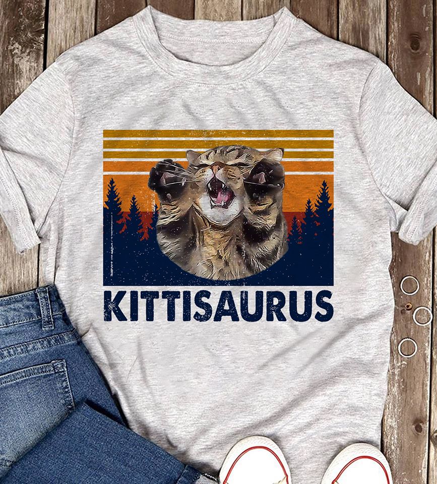 Cute Kitten Kittisaurus For Cat Lover Standard Men T-shirt