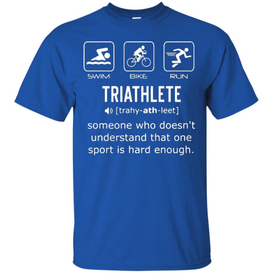 Funny Triathlon Shirt- Triathlete Definition Swim Bike RunBuy Funny ...