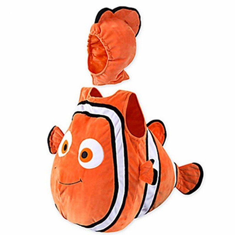 3-12Y Child Classic Movie Anime Clown Fish Moni Cute Child Cosplay Costume Halloween Christmas Baby Party Funny Show alx