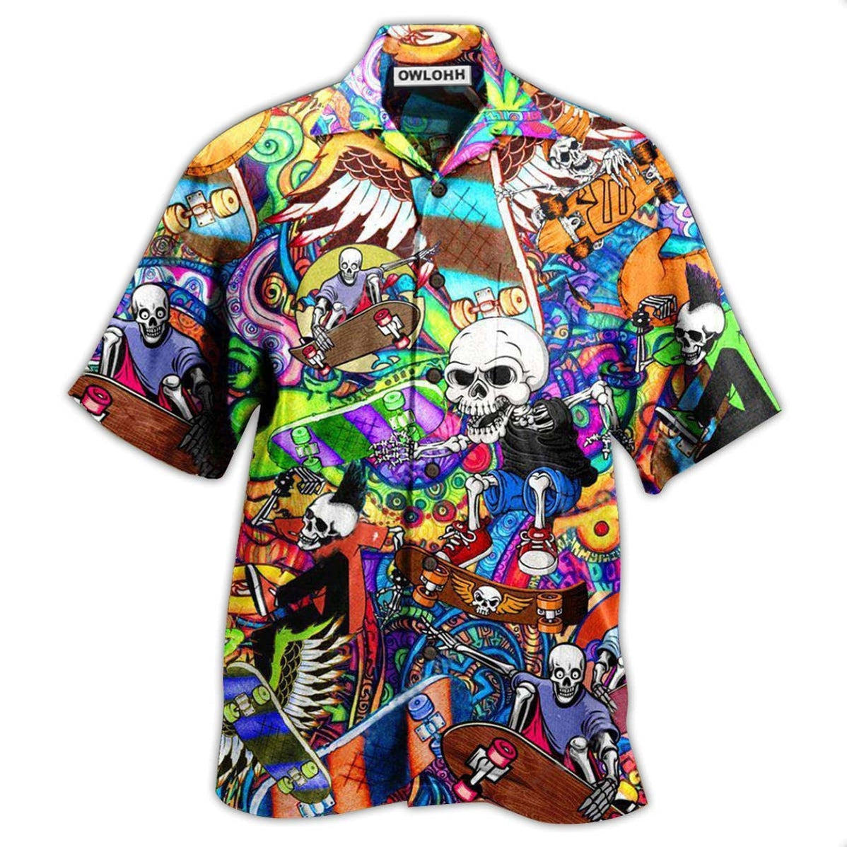 Skull Amazing Skateboarding Hawaii Shirt Ha70776