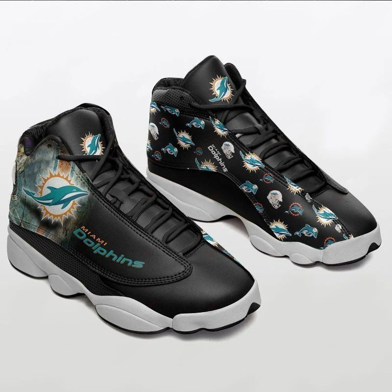 Ultramodern Miami Dolphins Air Jordan 13 Printing Shoes Sneaker