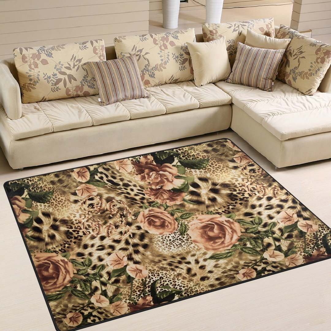 Striped Leopard Rug Rcdd81F20041