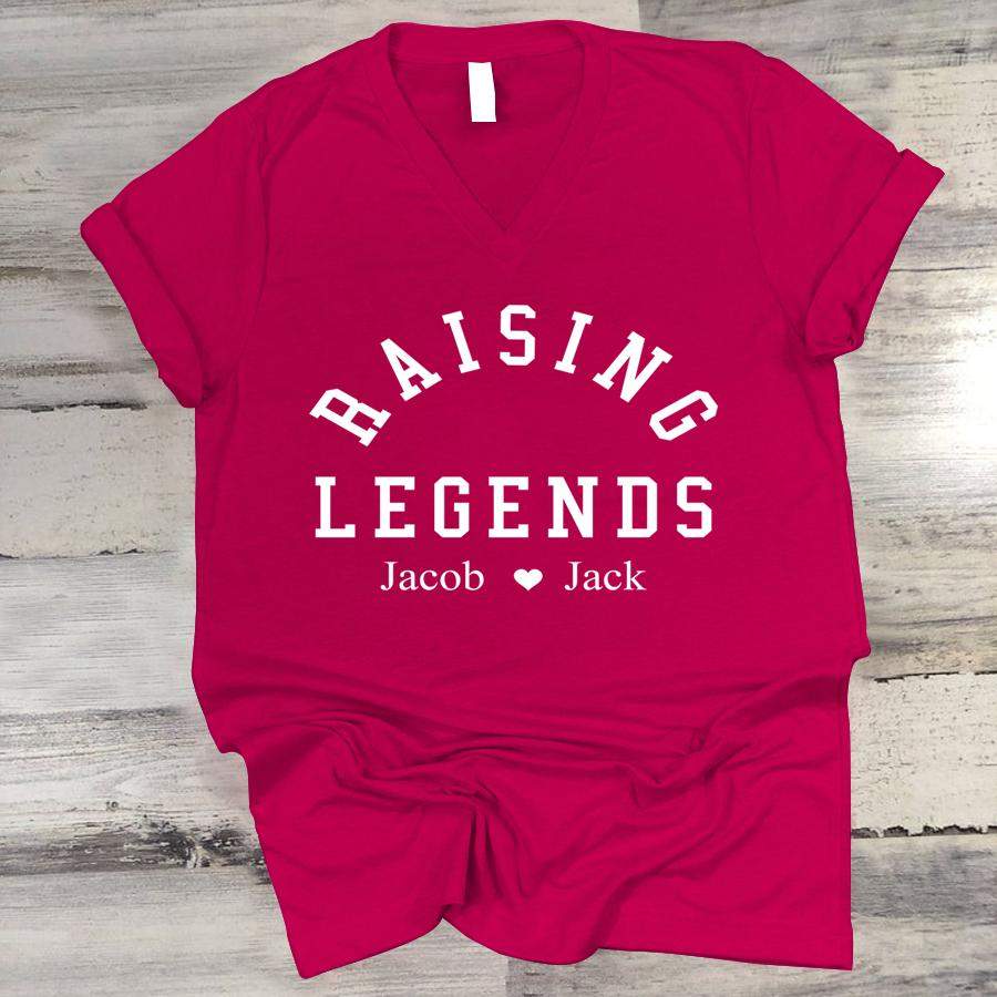 PERSONALIZED RAISING LEGENDS SHIRT, CUSTOM MOM KIDS SHIRT