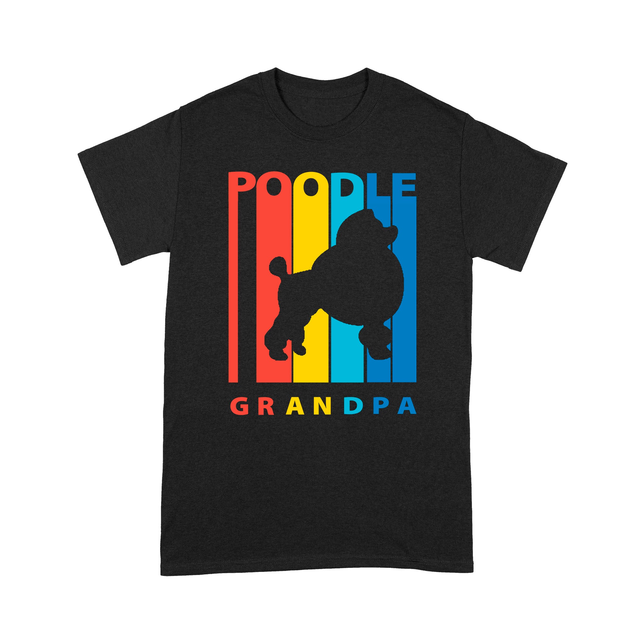 Vintage Retro Poodle Grandpa Dog Gift Men Dog Lovers T shirt – Standard T-shirt