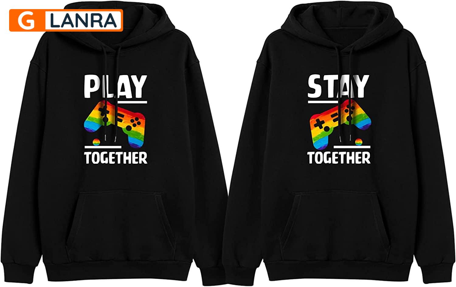 Play Together Stay Together Hoodie, Lgbt Gaming Couple Hoodie, Lgbt Couple Hoodie, Video Game Hoodie, Husband Wife Hoodie, Unisex Sweater, Sweatshirt