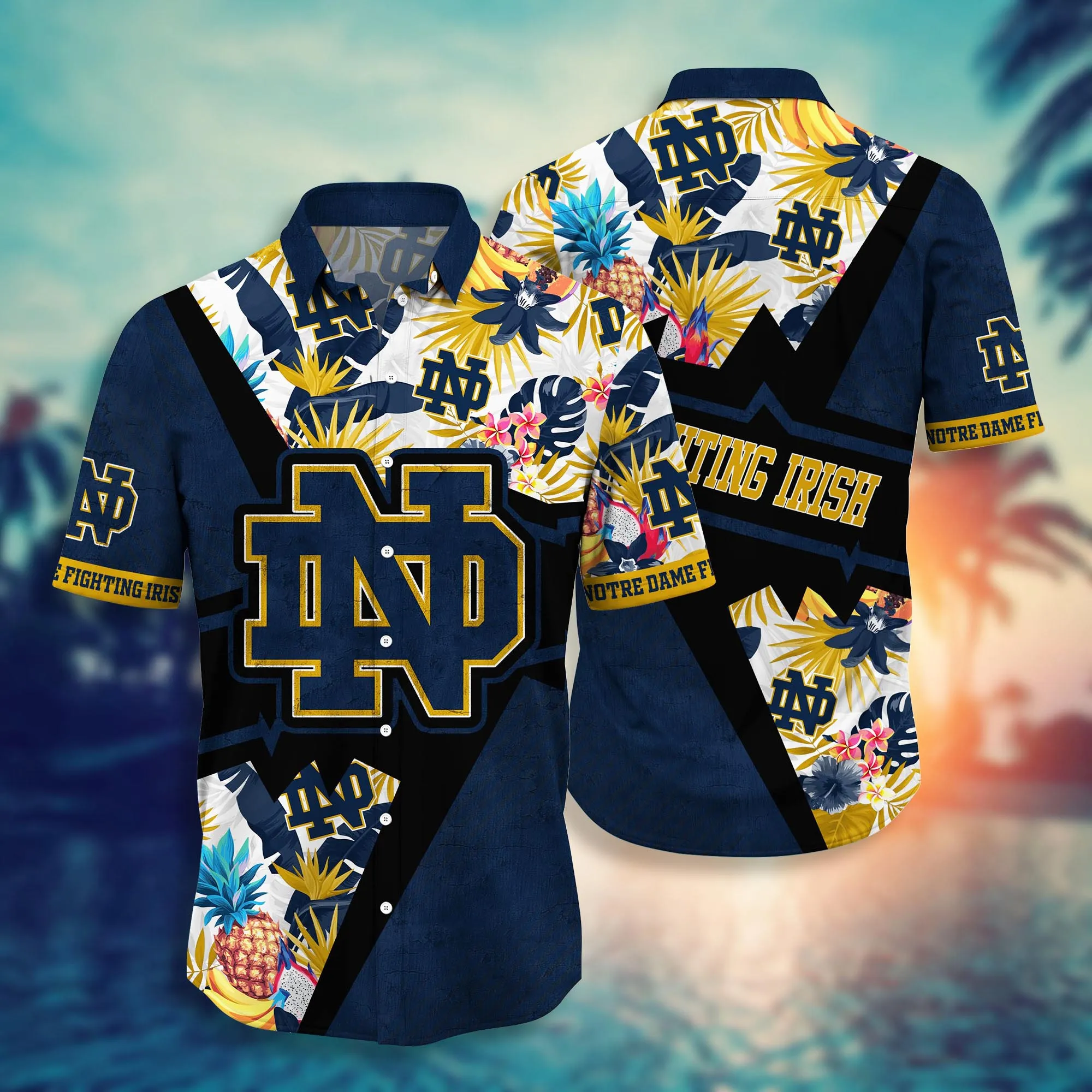 Notre Dame Fighting Irish NCCA Hawaiian Shirt Heat Aloha Shirt