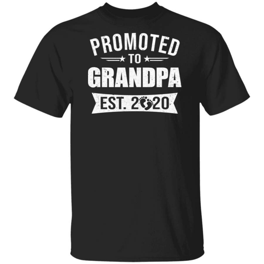 Vintage Promoted to Grandpa Est 2020 First New Grandpa Gift T-shirt