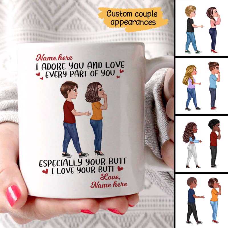 Adore Every Part Of You Couple Funny Gift For Him For Her Personalized Mug