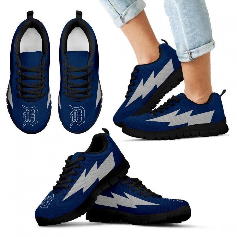 Lovely Style Detroit Tigers Sneakers Thunder Lightning Amazing Logo #492