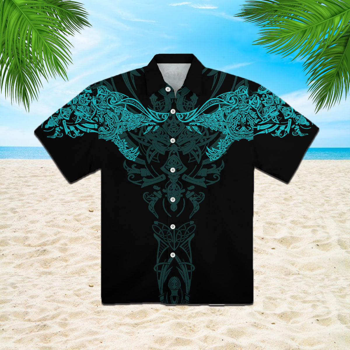 Oragontee Viking Wolf Turquoise Hawaii Shirt For Men Women Adult Ha6730