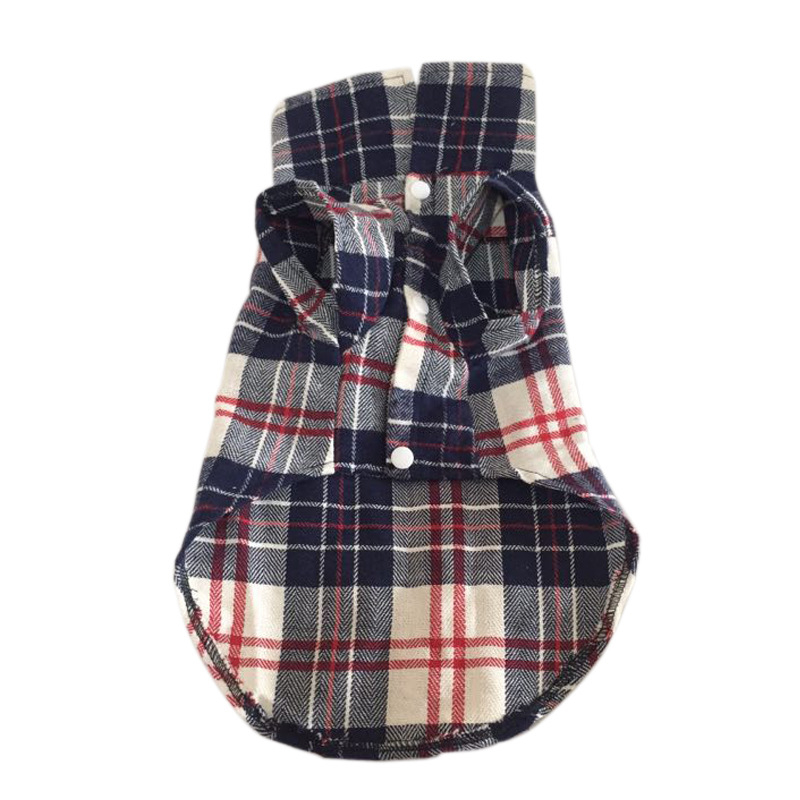 Dog Shirts British Style Plaid Pet Dog Clothes for Small Dogs Cotton Puppy Cat Clothing French Bulldog Vest Chihuahua Summer alx