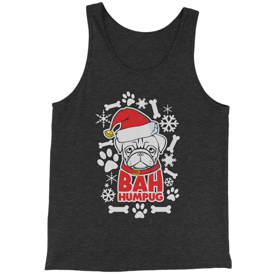 Bah HumPug Ugly Christmas Holiday  Jersey Tank Top for Men