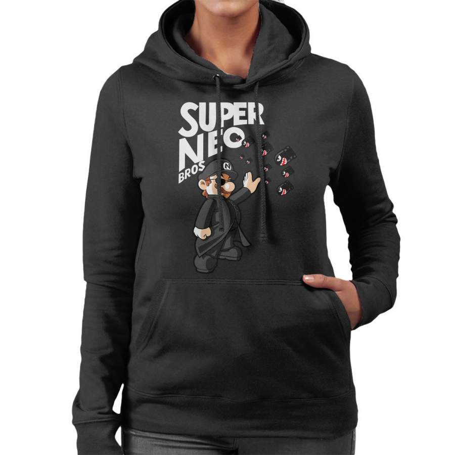 Super Mario Matrix Neo Bros Women’s Hooded Sweatshirt