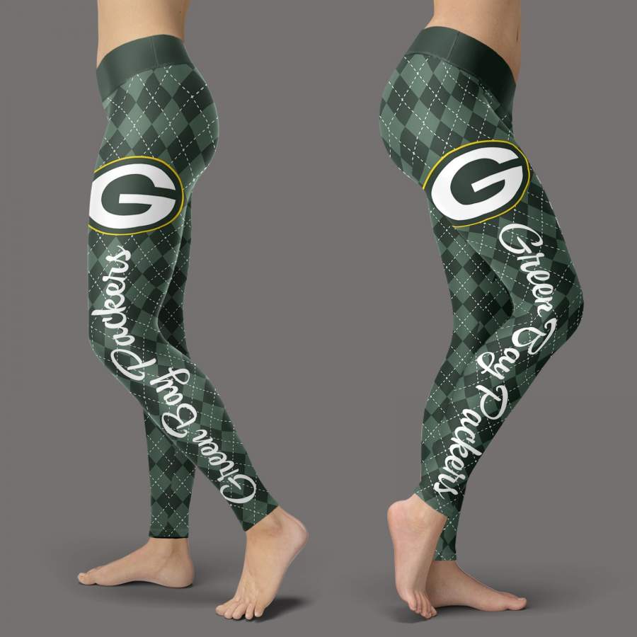 Cosy Seamless Border Wonderful Green Bay Packers Leggings