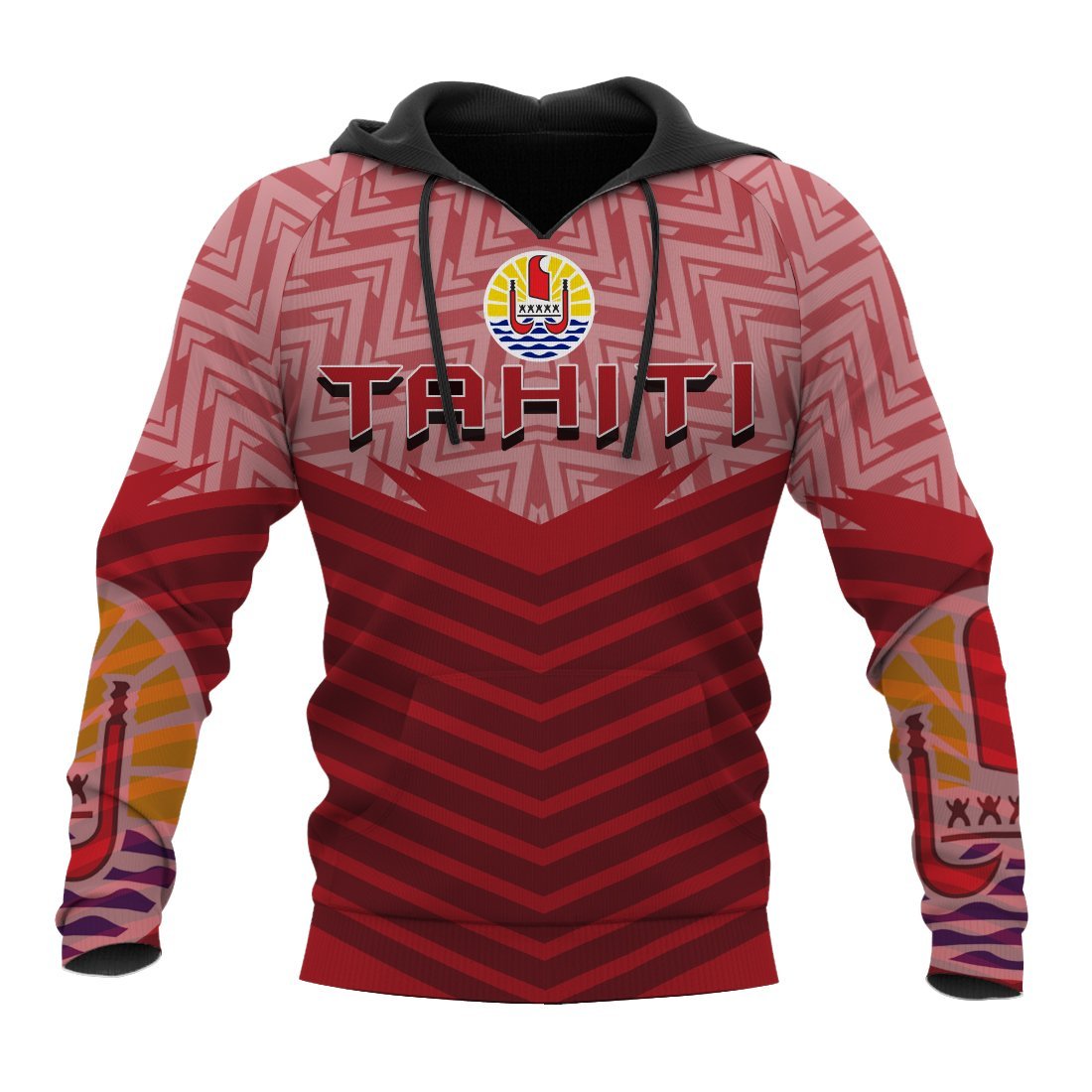 Tahiti French Polynesia Zip-Up Energy Style All Over Print