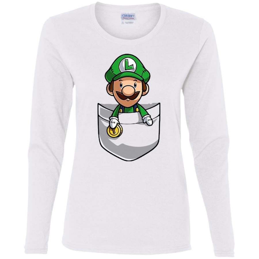 AGR Pocket Luigi Tshirt Ladies’ Cotton LS T-Shirt