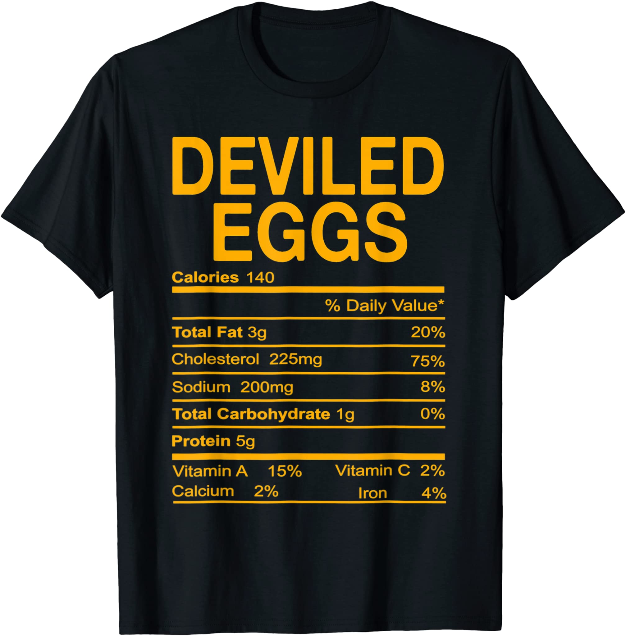 Funny Thanksgiving Food – Deviled Eggs Nutrition Facts T-Shirt