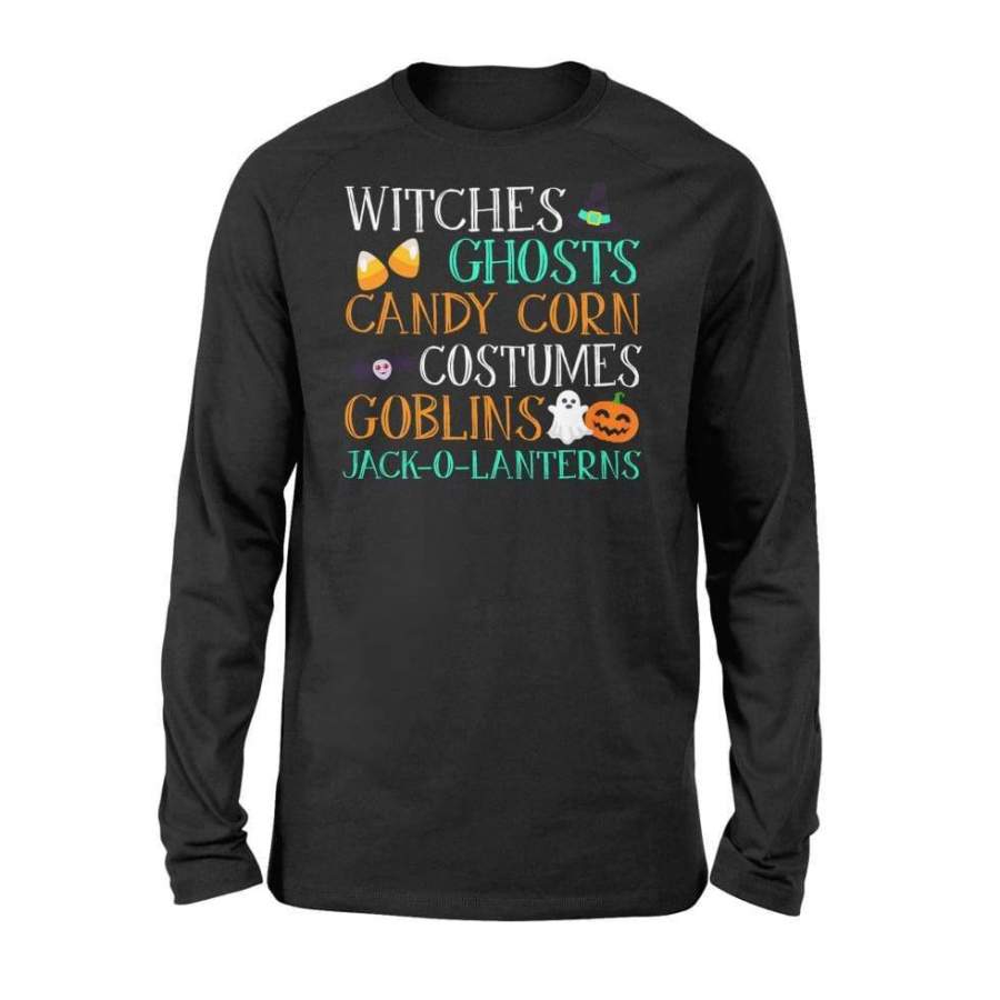 Witches Ghosts Candy Corn Halloween Costume – Standard Long Sleeve