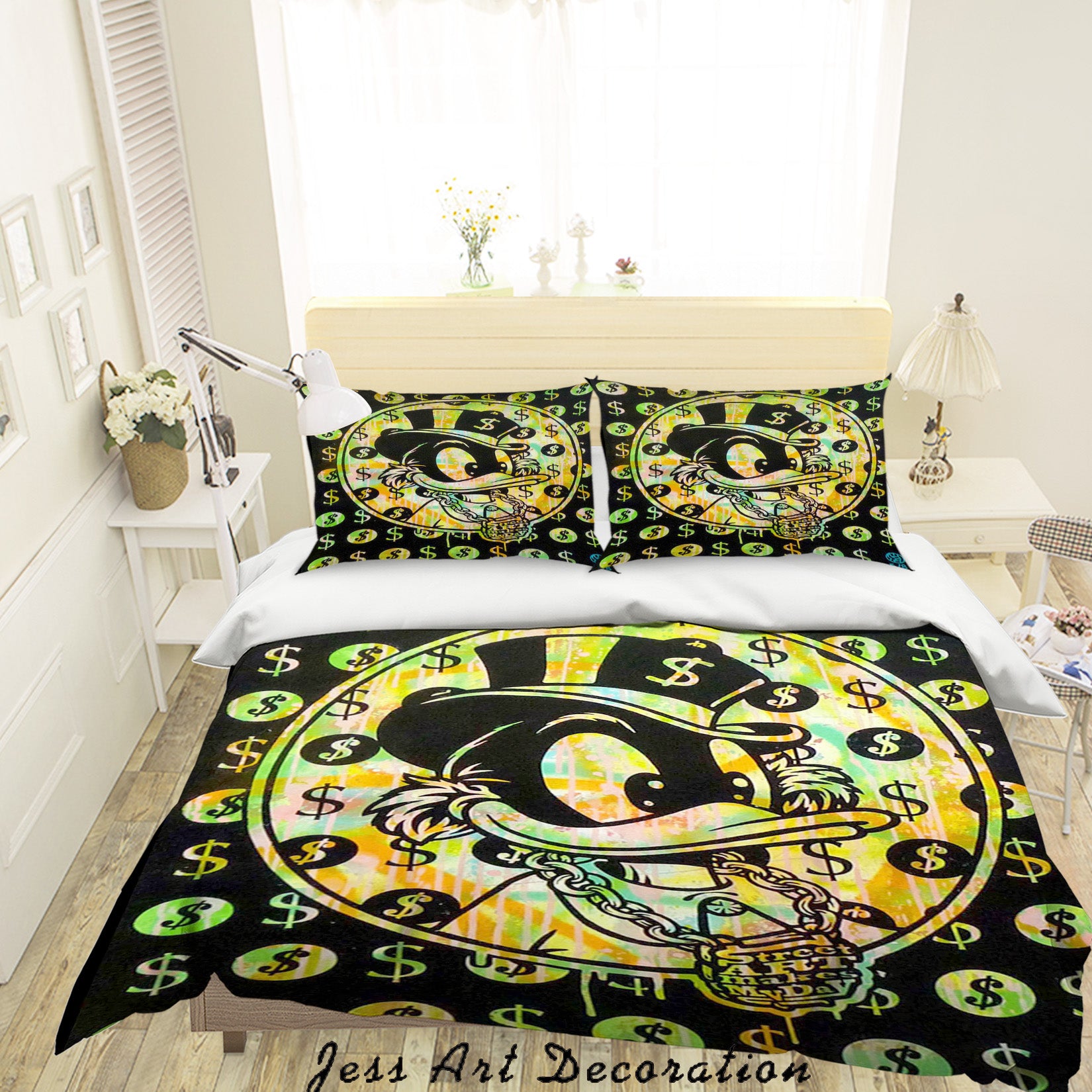 3D Cartoon Colorful Duck Animal Quilt Cover Set Bedding Set Duvet Cover Pillowcases Lxl