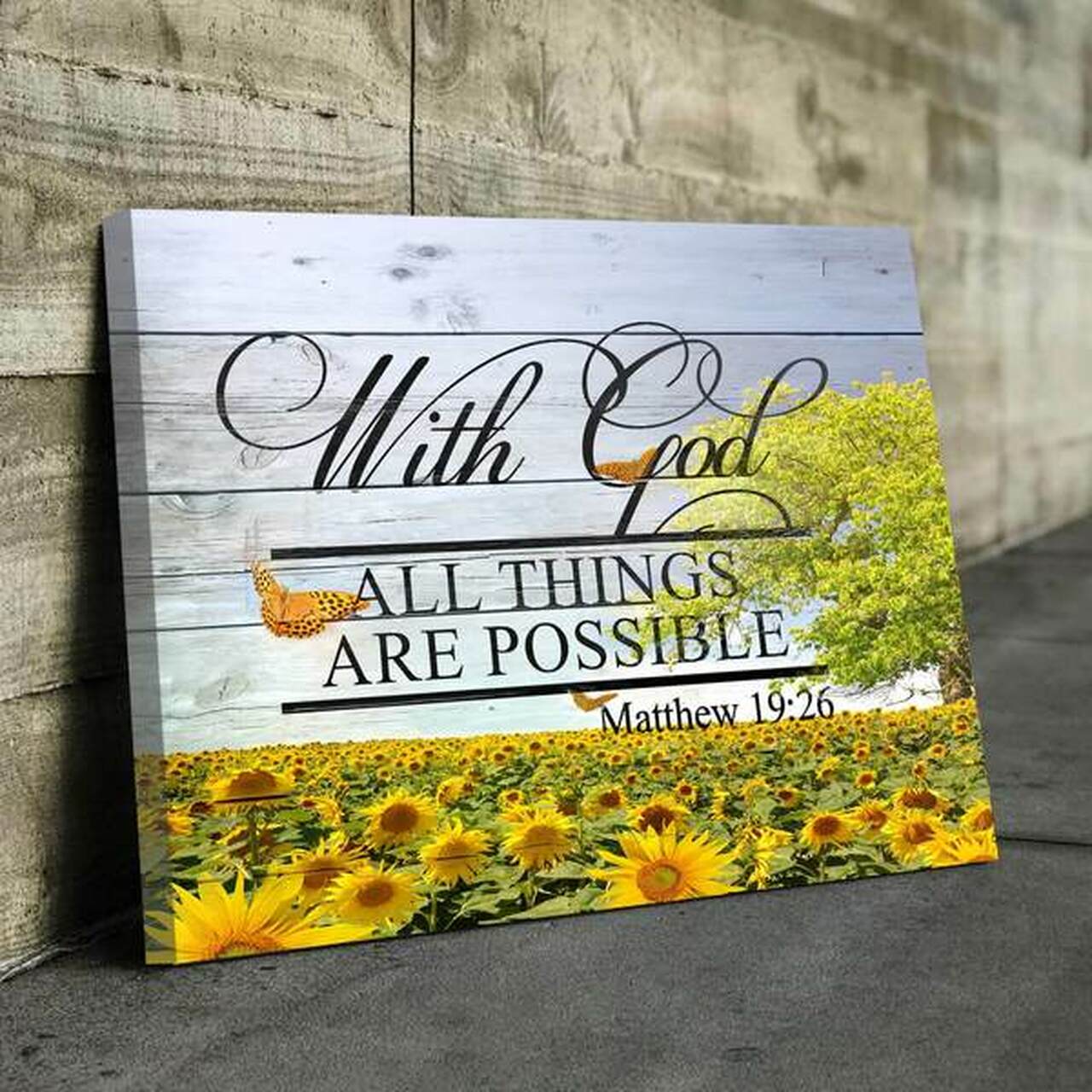 With God All Things Are Possible Canvas