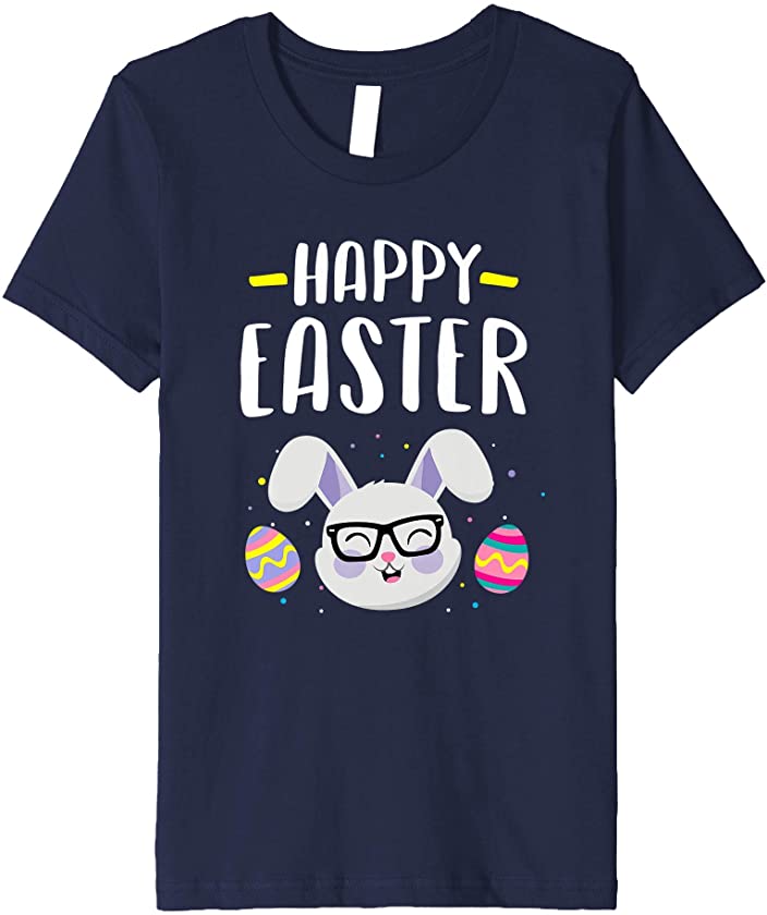 Kids Cute Happy Easter Kids Shirt Bunny Rabbit Egg Hunting Premium T-Shirt