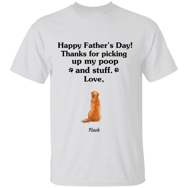 Happy Father’S Day Back Pet, Man And Dog Personalized T-Shirt