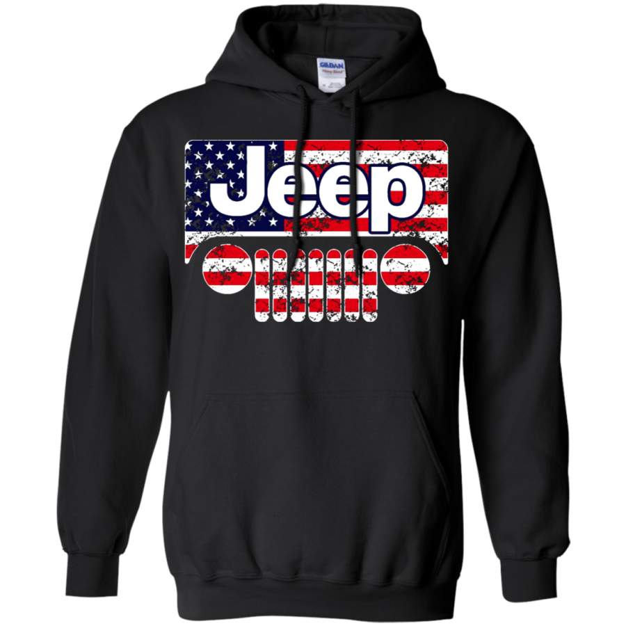 AGR Jeep Car And America Flag Proud Owner Hoodie