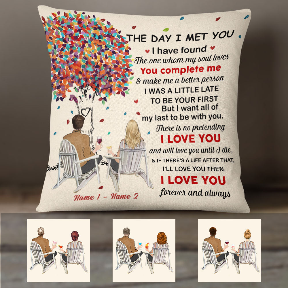Personalized Couple Tree Pillow Mr52 30O58 (Insert Included)