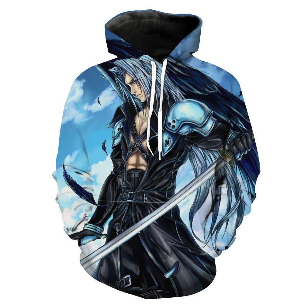 Final Fantasy Sephiroth Hoodies - Pullover Blue Hoodie New Hoodies