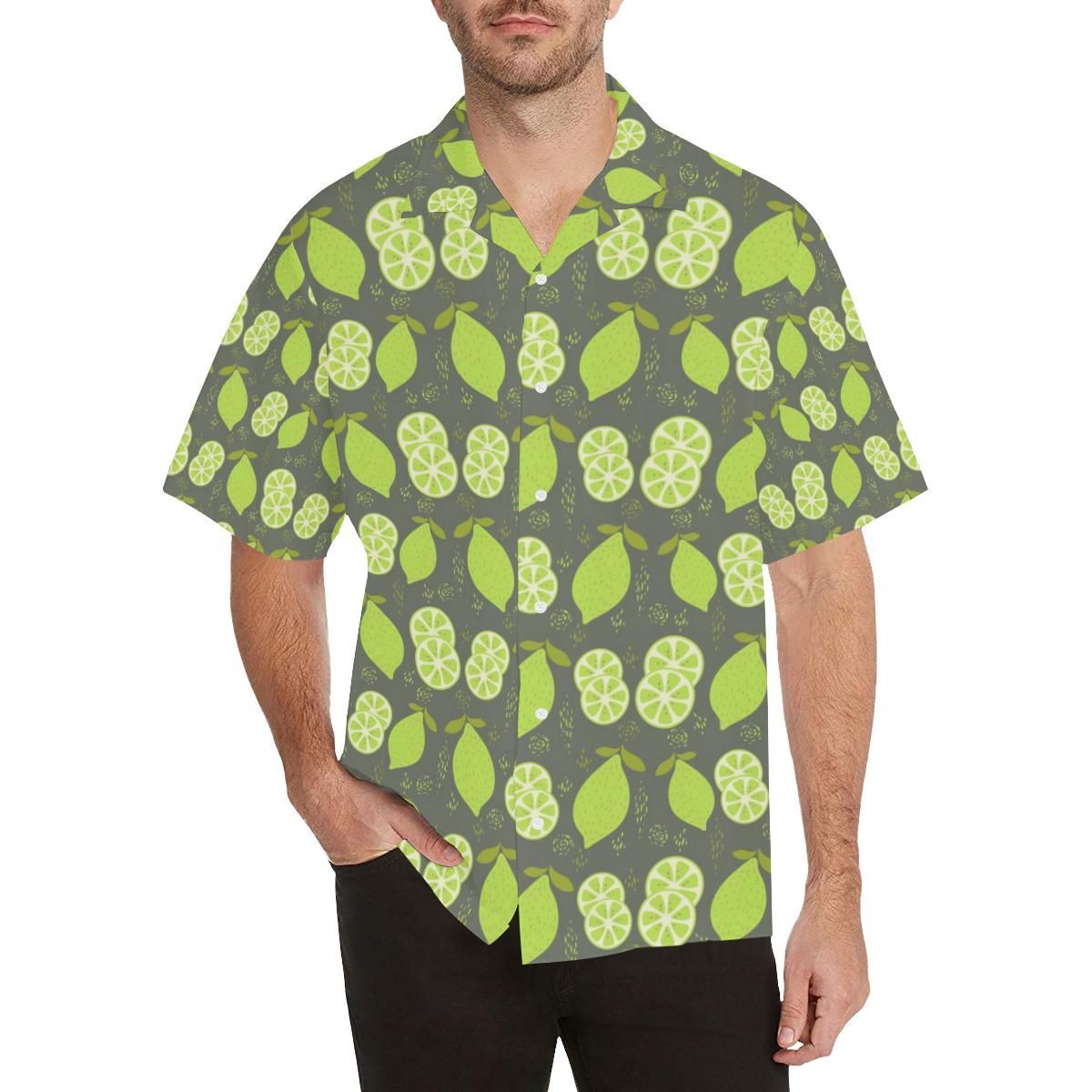 Lime Pattern Theme All Over Print Hawaii Shirt Ha107758