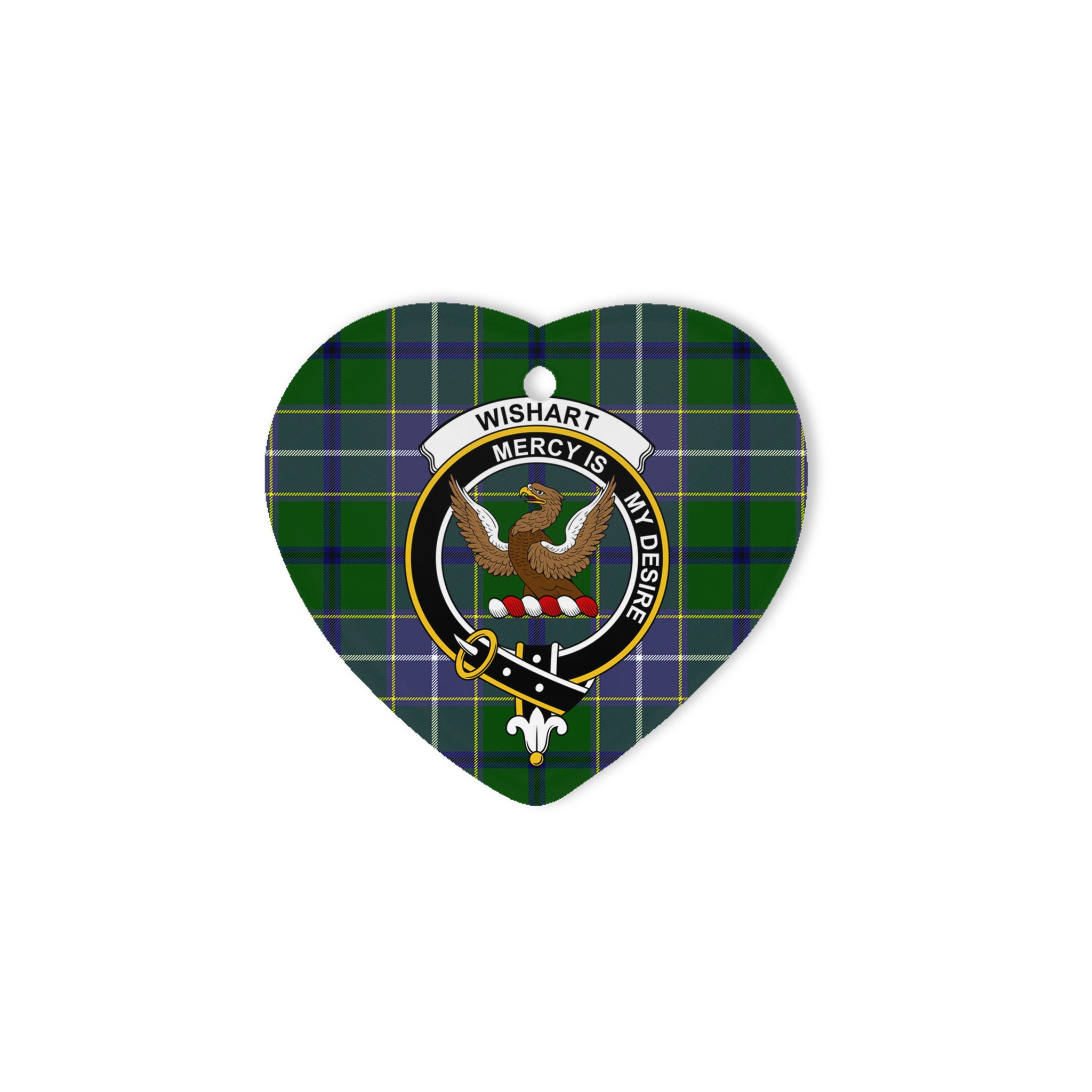 Wishart Scottish Clan Plaid Ornament Gift. Christmas Tree Ornament Wishart Clan Tartan Ornament Great Christmas Ornaments Gift Heart Ornament