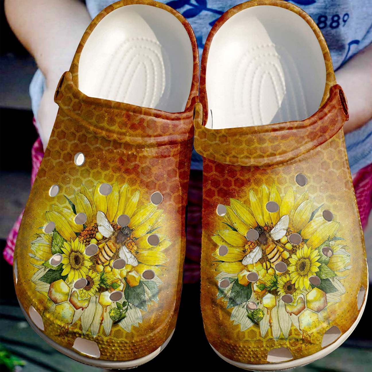 Bee Personalized Clog, Custom Name, Text Honey Bee, Fashion Style For Women, Men, Kid, Print 3D