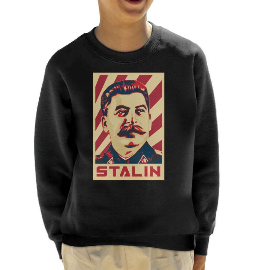 Stalin Propaganda Poster Kid’s Sweatshirt