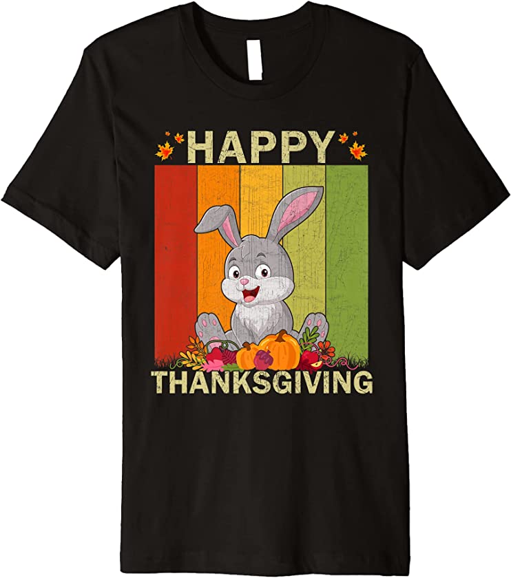 Bunny Lover Retro Graphic Family Matching Thanksgiving Premium T-Shirt