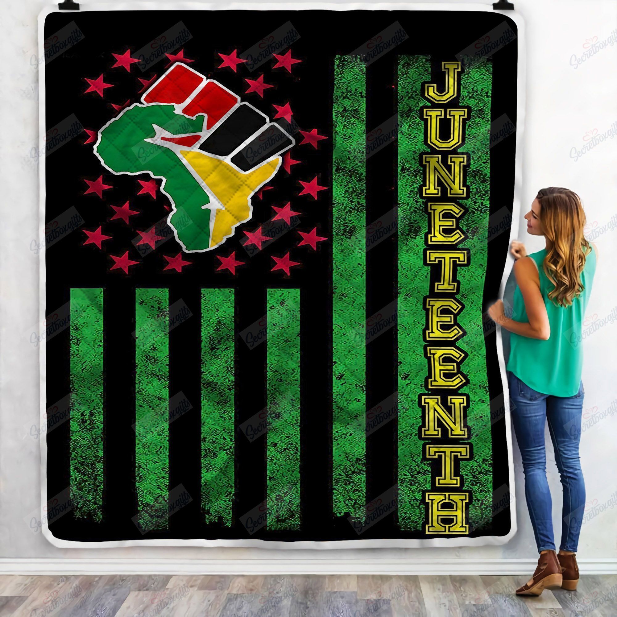 Juneteenth African American Flag Black Lives Matter Gs-Kl1906Vb Fleece Blanket