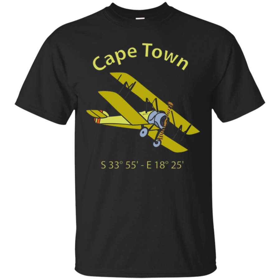 Cape Town Coordinates Vintage Biplane T-Shirt For Aviators