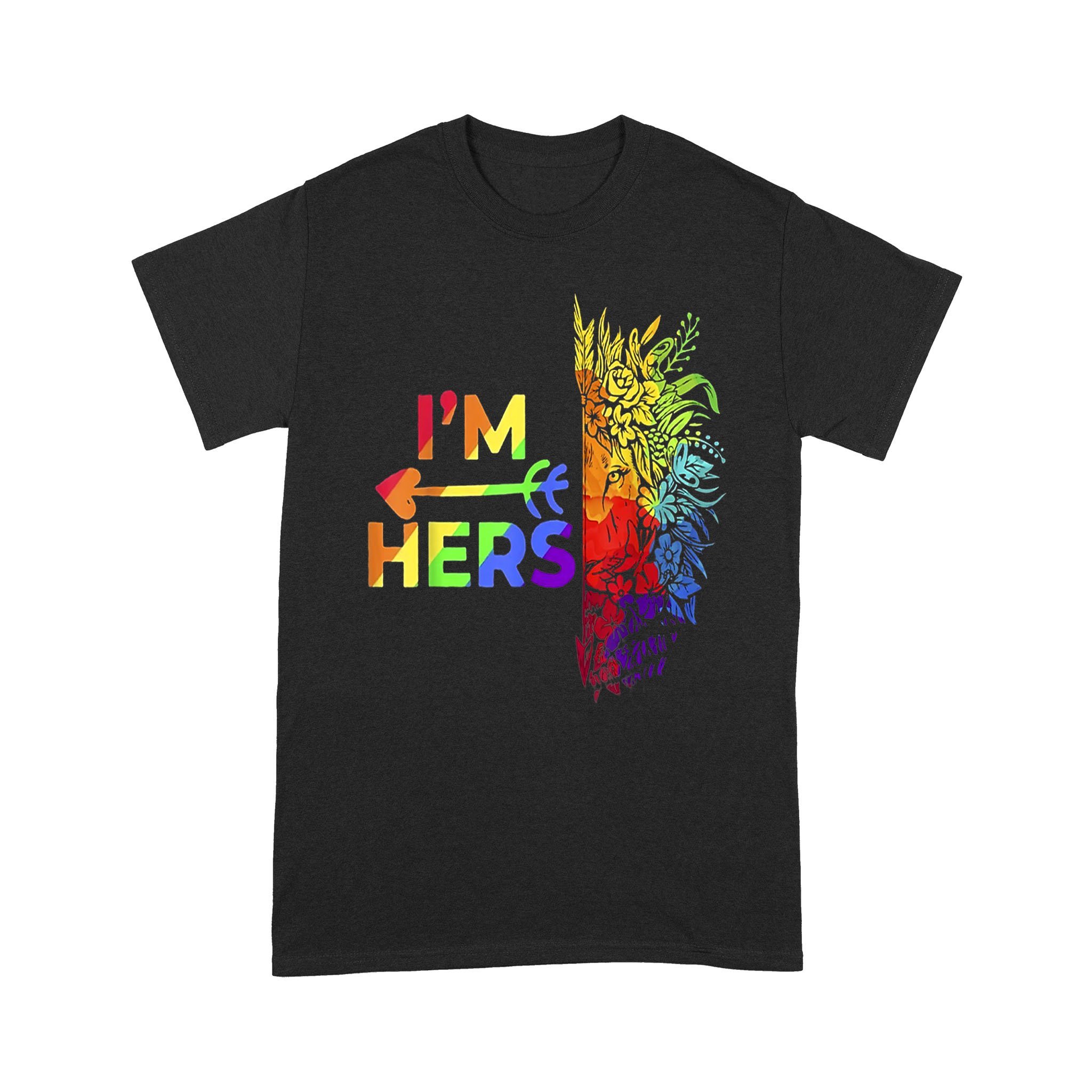 She’s Mine I’m Hers LGBT Lion Couple Lover LGBT Pride 2 – Standard T-shirt