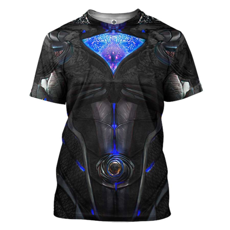 Gearhuman 3D Black Power Ranger 2017 Custom Tshirt Apparel