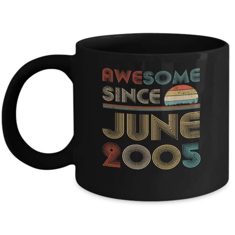 Awesome Since June 2005 Vintage 15th Birthday Gifts Mug