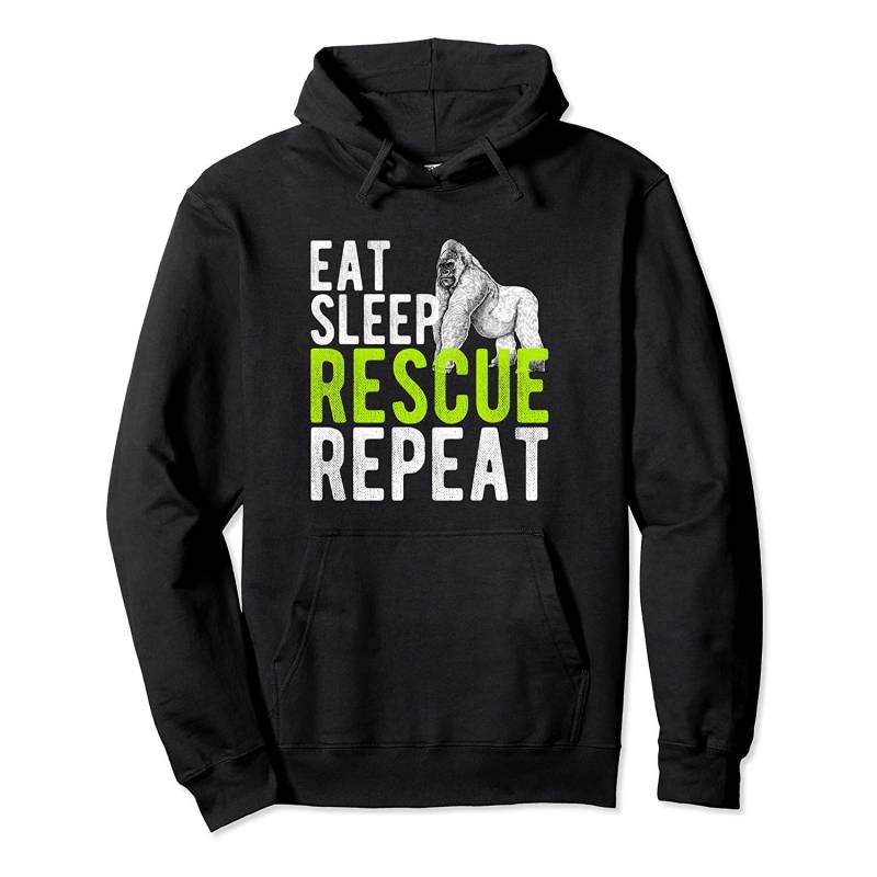 Vintage Eat Sheep Rescue Gorilla Repeat Gift Animals Lover Pullover Hoodie, T Shirt, Sweatshirt