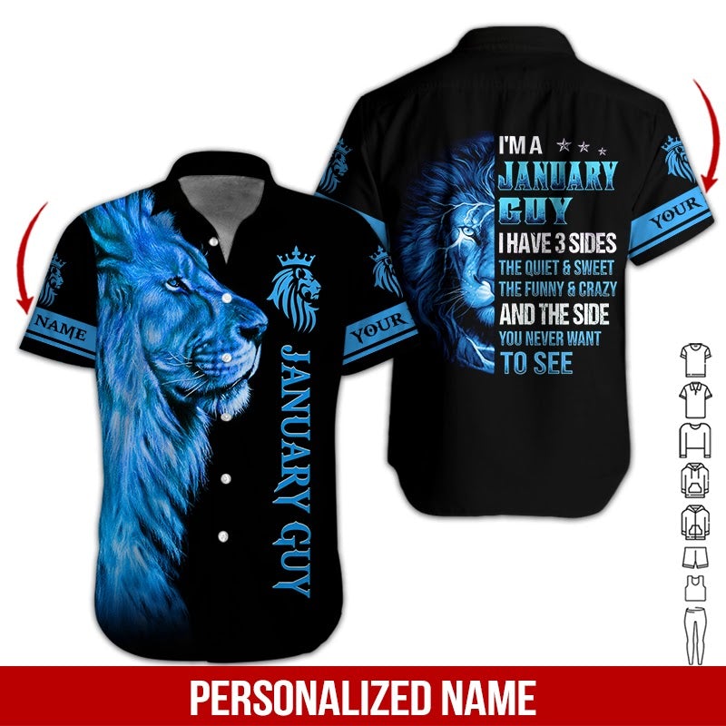 January Guy Custom Name Hawaii Shirt For Men Women Adult Ha55110