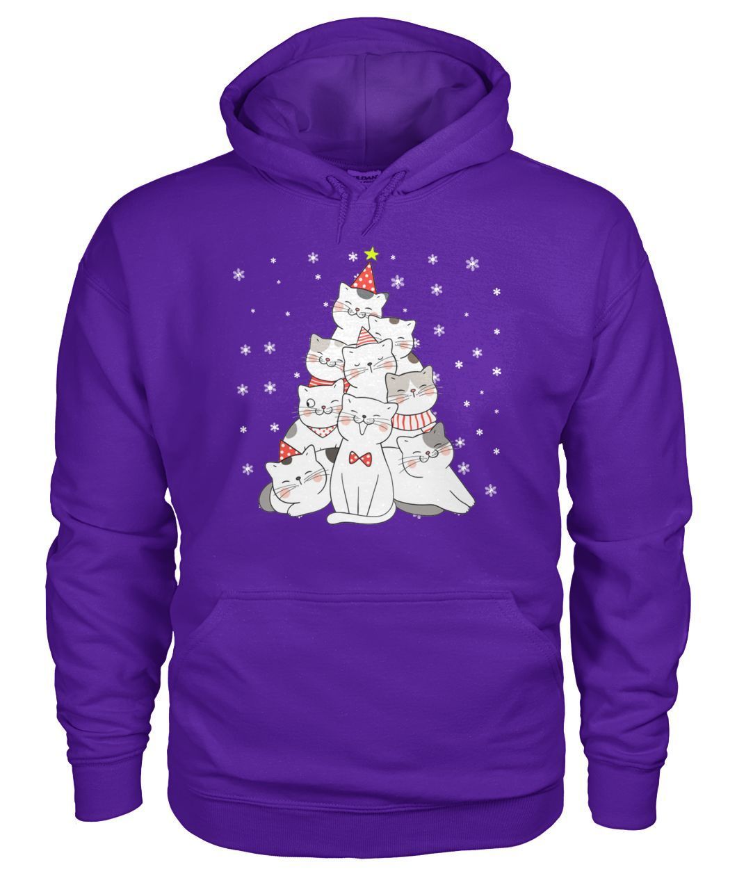 Best Hoodie Ugly Christmas Sweater Cat Tree Funny Xmas Hoodie Gift For Cat Lovers