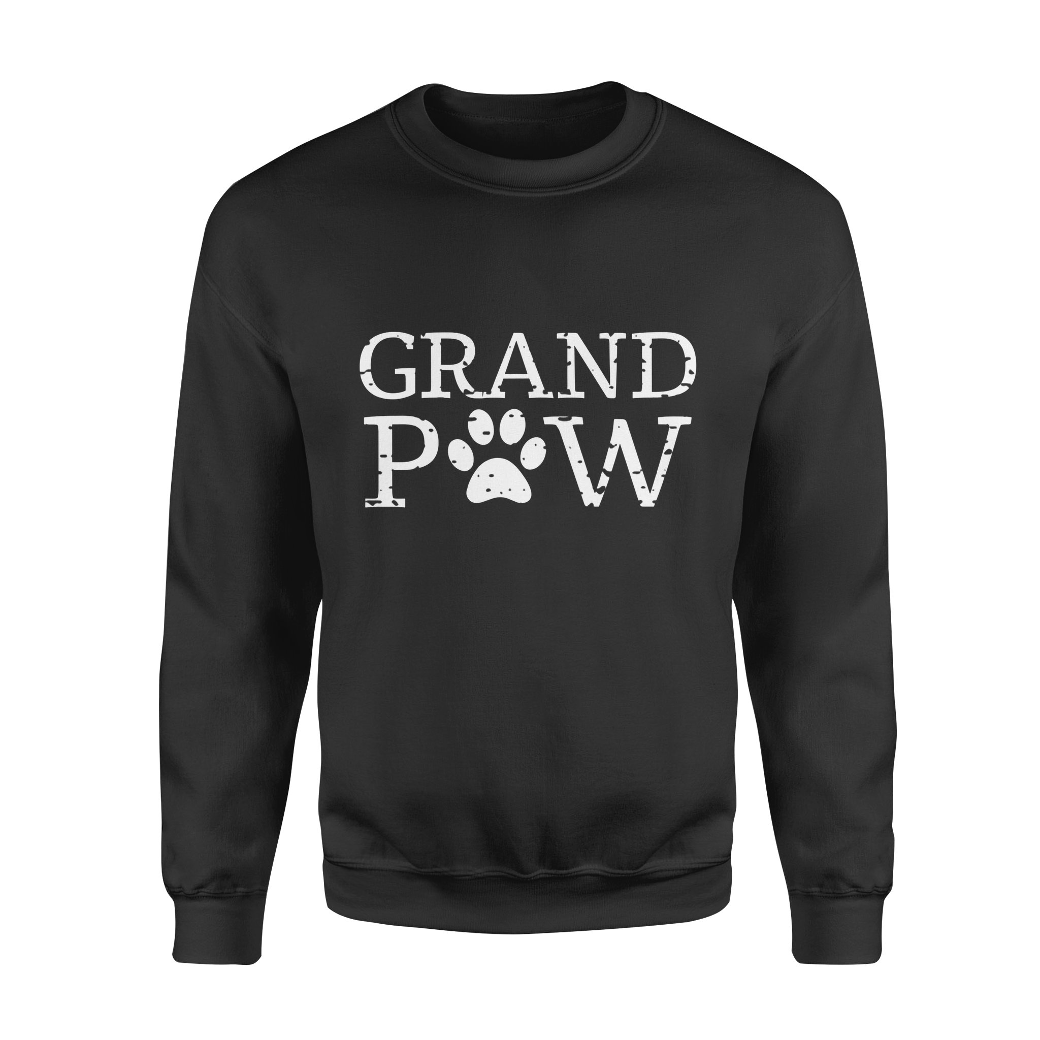 Dog gift idea Funny Grand Paw Doggy Puppy Lover Gandpa T-Shirt – Standard Fleece Sweatshirt