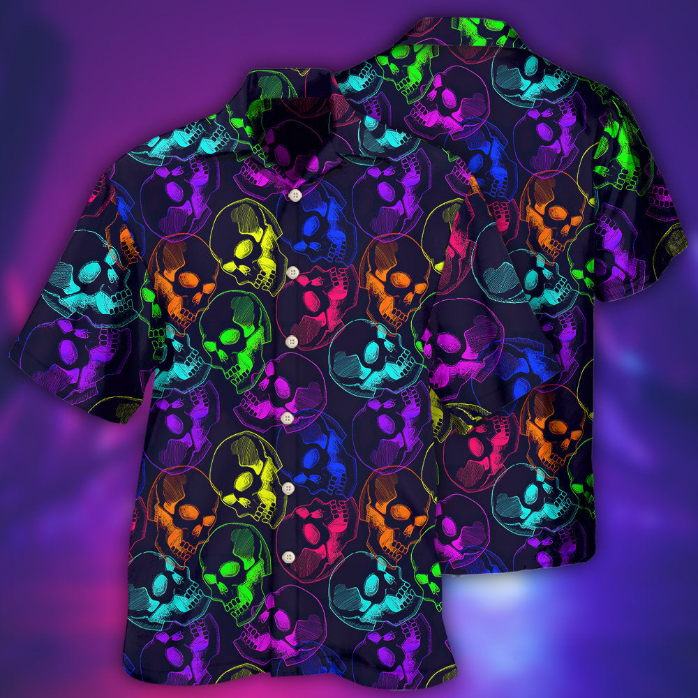 Neon Skull Cool Hawaii Shirt Ha5969